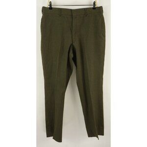 Vintage Military Issue Gabardine Wool Blend Men's 34 x 31 Green Trouser Pants